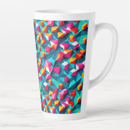 Abstract geometric pattern design 14 - Latte Mug カフェラテマグ