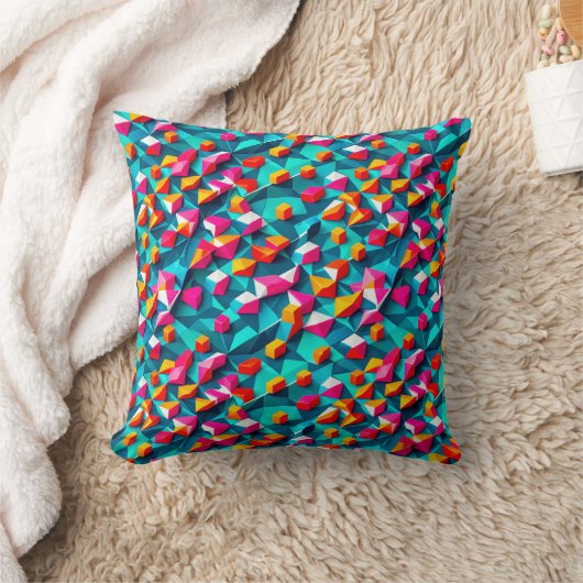 Abstract geometric pattern design 14 -Throw Pillow クッション (ブランケット)