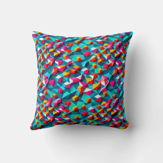Abstract geometric pattern design 14 -Throw Pillow クッション (裏面)