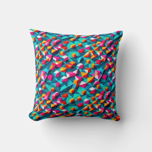 Abstract geometric pattern design 14 -Throw Pillow クッション (正面)