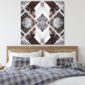 Abstract Geometric Pattern in Winter キャンバスプリント (インサイチュ (寝室))