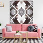 Abstract Geometric Pattern in Winter キャンバスプリント (インサイチュ (リビング))