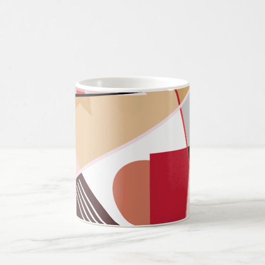 Abstract geometric pattern,  silk scarf shawl desi コーヒーマグカップ (中央)