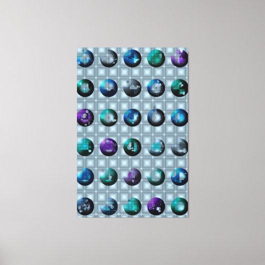 Abstract Geometric Pattern Wallart  キャンバスプリント (正面)