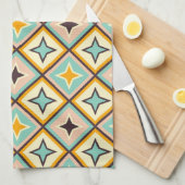 Abstract geometric pattern with diamond shapes キッチンタオル (四つ折り)