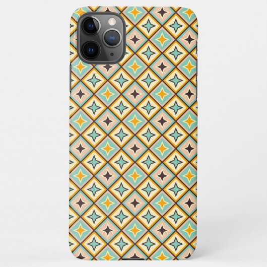 Abstract geometric pattern with diamond shapes iPhoneケース (裏面)