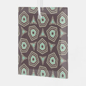 Abstract geometric pattern with layered pentagons  ガラスオーナメント (正面左)