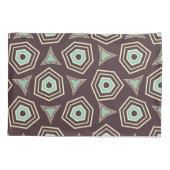 Abstract geometric pattern with layered pentagons  枕カバー (裏面-左)