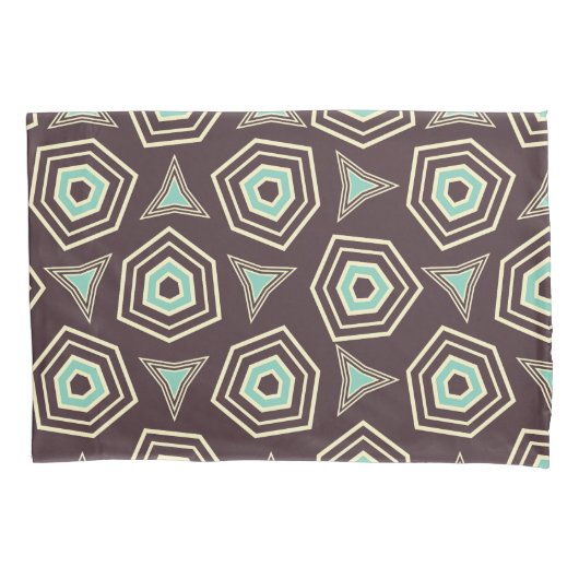 Abstract geometric pattern with layered pentagons  枕カバー (正面左)