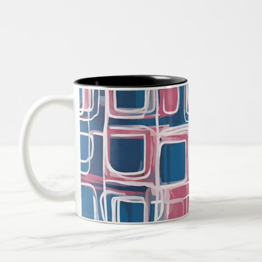 ABSTRACT GEOMETRIC PATTERNS ツートーンマグカップ (左)