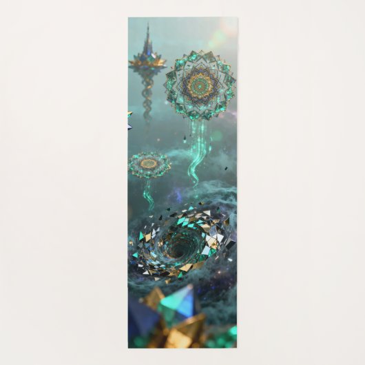 Abstract geometric patterns evolve in a surreal  ヨガマット (裏面)