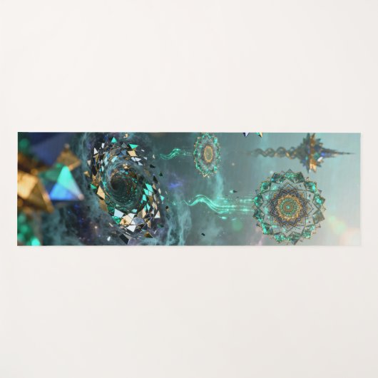 Abstract geometric patterns evolve in a surreal  ヨガマット (正面(横))