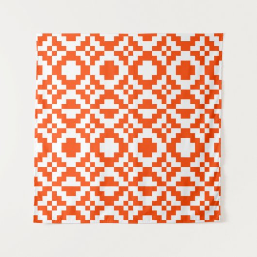 Abstract geometric pixelated seamless pattern. Mos タペストリー (正面)