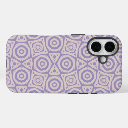 Abstract Geometric Purple and Cream Case-Mate iPhoneケース (裏面 (横))