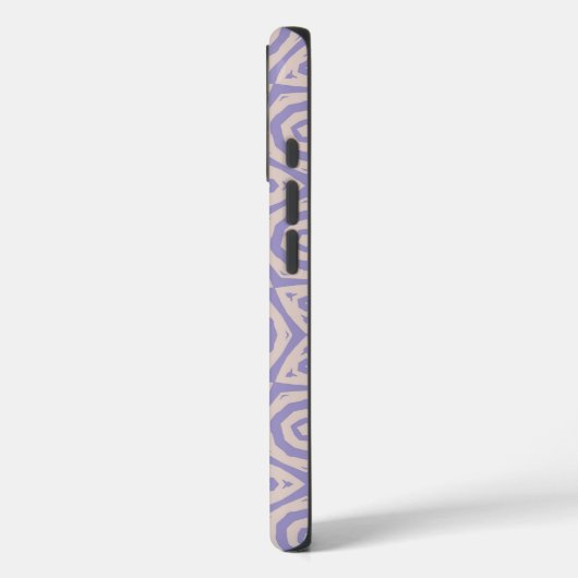 Abstract Geometric Purple and Cream Case-Mate iPhoneケース (裏面 / 左)