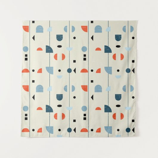 Abstract geometric seamless pattern inspired by mi タペストリー (正面)