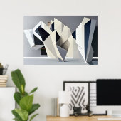 Abstract Geometric Shapes ポスター (ホームオフィス)