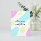 Abstract geometric shapes pastel add name photo ba ポストカード (スタンド正面)