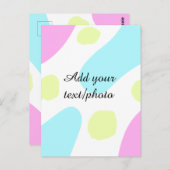 Abstract geometric shapes pastel add name photo ba ポストカード (正面/裏面)