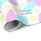 Abstract geometric shapes pastel add name photo ba ラッピングペーパー (ロールコーナー)