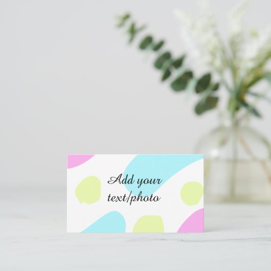 Abstract geometric shapes pastel add name photo ba 名刺 (スタンド正面)