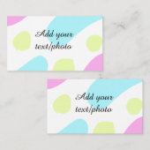 Abstract geometric shapes pastel add name photo ba 名刺 (正面/裏面)