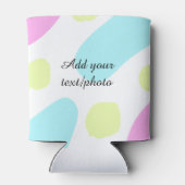 Abstract geometric shapes pastel add name photo ba 缶クーラー (裏面)