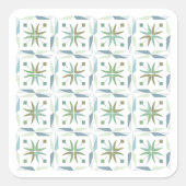 Abstract Geometric Tile Pattern Design Sticker スクエアシール (正面)