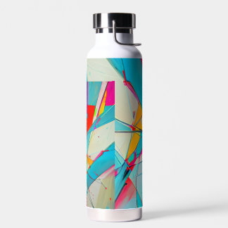 Abstract Geometric Water Bottle Art ウォーターボトル