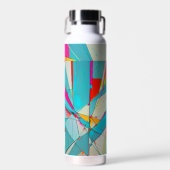 Abstract Geometric Water Bottle Art ウォーターボトル (正面)