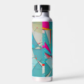 Abstract Geometric Water Bottle Art ウォーターボトル (右面)