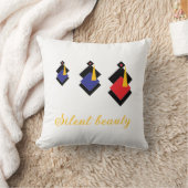 Abstract Geometric Women Throw Pillow – Modern Min クッション (ブランケット)