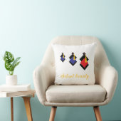 Abstract Geometric Women Throw Pillow – Modern Min クッション (椅子)