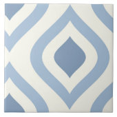 Abstract geometrical, blue and off white タイル (正面)