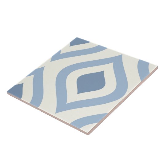 Abstract geometrical, blue and off white タイル (側面)