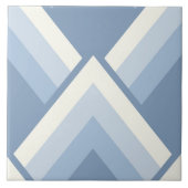 Abstract geometrical, blue and off white 2 タイル (正面)