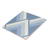 Abstract geometrical, blue and off white 2 タイル (側面)