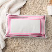 Abstract Geometrical Burgundy Red & Pink ランバークッション (ブランケット)