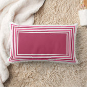 Abstract Geometrical Pink & Burgundy Red ランバークッション (ブランケット)