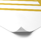 Abstract geometrical, white and gold ポスター (角)