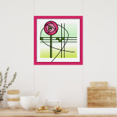 Abstract Glasgow Rose  ポスター (キッチン)