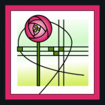 Abstract Glasgow Rose ポスター<br><div class="desc">The Glasgow Rose motif derives from the Glasgow Style, the highly distinctive form of Art Nouveau developed by Charles Rennie Mackintosh and his circle in Glasgow in the 1890s. His group included his wife Margaret MacDonald Mackintosh, Herbert MacNair and Frances MacDonald.</div>