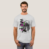 Abstract Glitch Collage Street Art Tシャツ (正面フル)