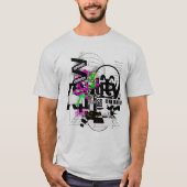 Abstract Glitch Collage Street Art Tシャツ (正面)