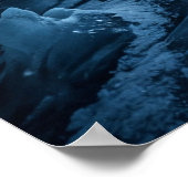 Abstract Glitch Digital Chaos Art ポスター (角)