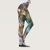Abstract Glitter and Marble Pink and Blue レギンス (右)