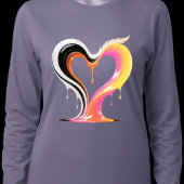 Abstract Glossy Dripping Heart Pop Art Tシャツ