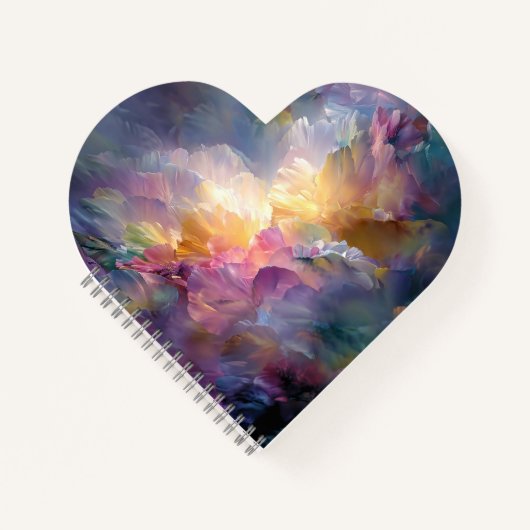 Abstract glowing pastel floral composition ノートブック (正面)