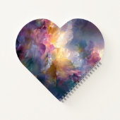 Abstract glowing pastel floral composition ノートブック (裏面)