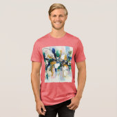 Abstract Gold and Green トライブレンドＴシャツ (正面全面)